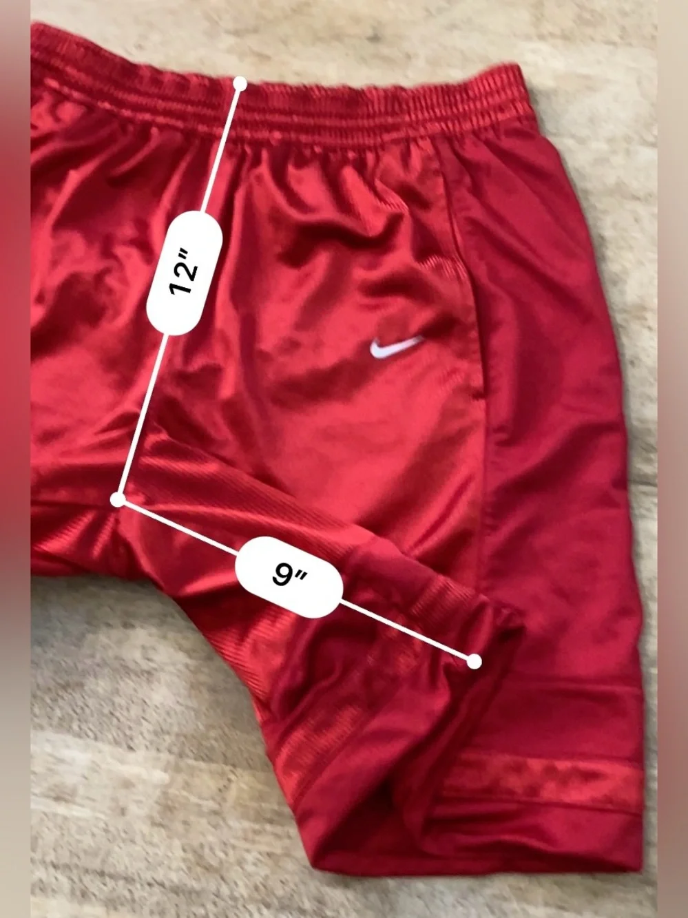 Vintage Y2K Nike Men’s Sz M Red Dazzle Baggy Basketball Shorts